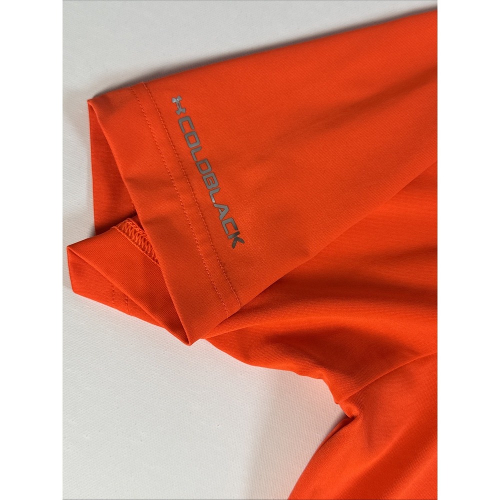 Under Armour ColdBlack Golf Polo Orange HeatGear Loose Performance Mens Large - Picture 4 of 7